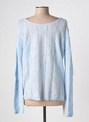 Pull coupe cintrée manches longues bleu BRODIE femme