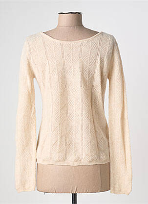 Pull coupe cintrée manches longues beige BRODIE femme