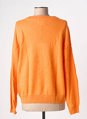 Pull resserrée sur le bas manches longues orange LES TRICOTS DE LÉA femme