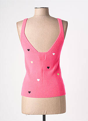 Top coupe cintrée fines bretelles rose BRODIE femme