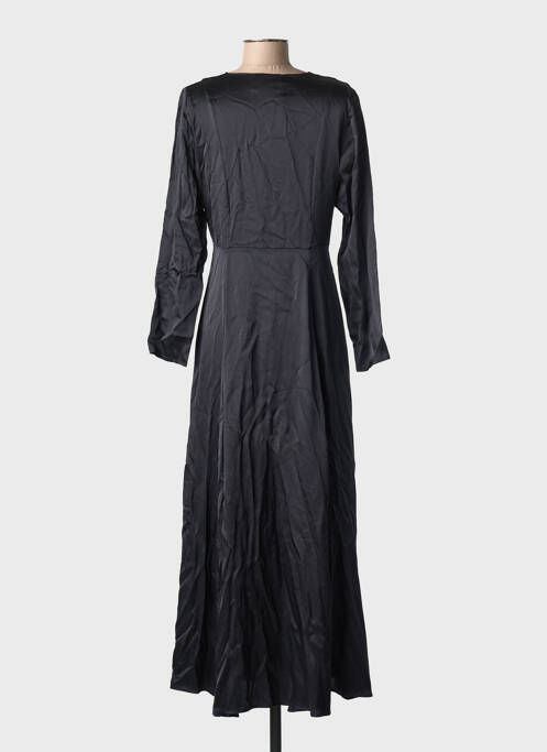Robe longue coupe évasée manches longues noir LEONE femme
