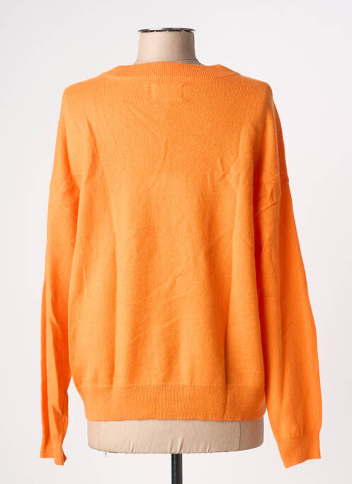 Pull col rond manches longues orange LES TRICOTS DE LÉA femme
