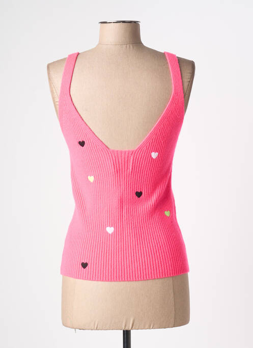 Top coupe cintrée fines bretelles rose BRODIE femme