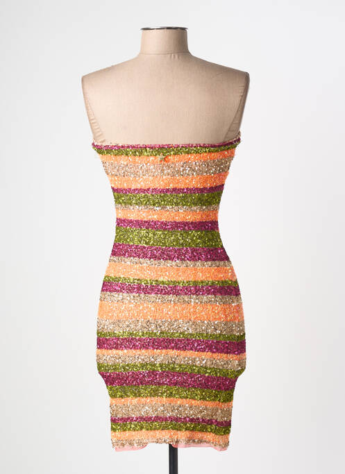 Robe courte orange PIN UP femme