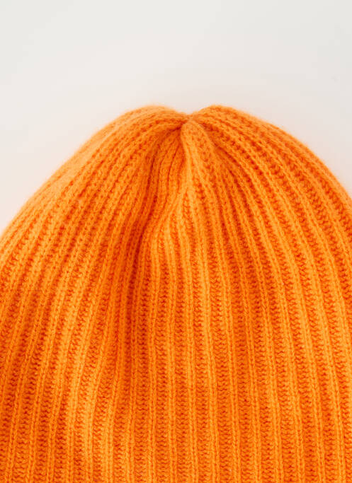 Bonnet maille tricot orange LES TRICOTS DE LÉA femme