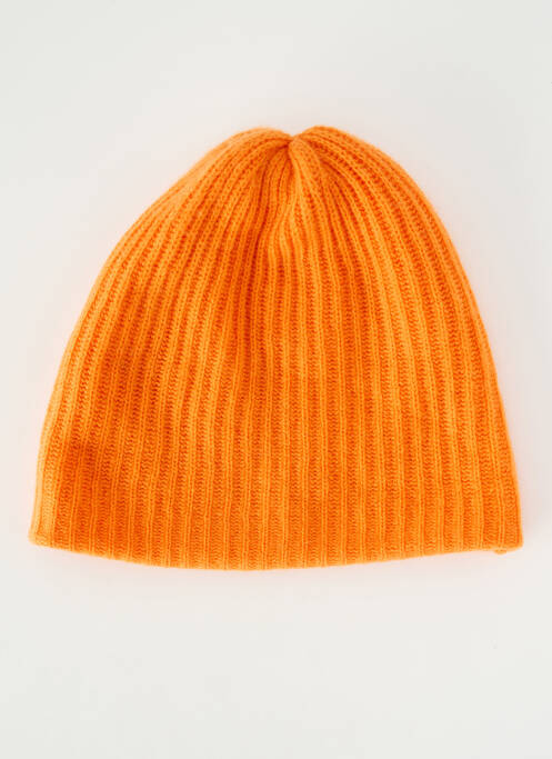 Bonnet maille tricot orange LES TRICOTS DE LÉA femme