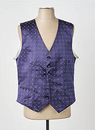 Gilet sans manche effet matière satinée bleu GREGE CREATION homme