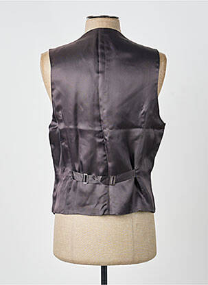 Gilet sans manche effet matière satinée marron SCABAL homme