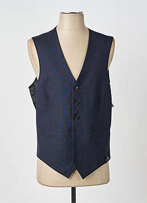 Gilet sans manche effet matière satinée bleu SCABAL homme
