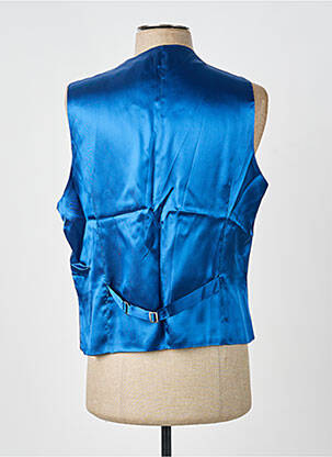 Gilet sans manche effet matière satinée bleu SCABAL homme