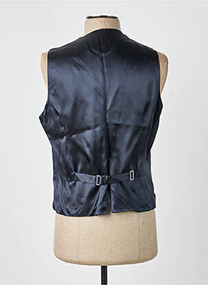 Gilet sans manche effet matière satinée bleu SCABAL homme