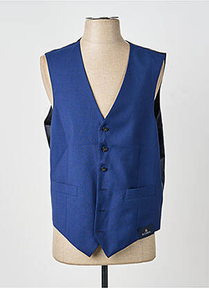 Gilet sans manche effet matière satinée bleu SCABAL homme