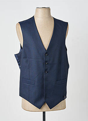 Gilet sans manche effet matière satinée bleu SCABAL homme