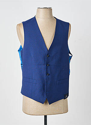 Gilet sans manche effet matière satinée bleu SCABAL homme
