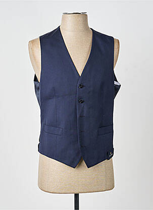 Gilet sans manche effet matière satinée bleu SCABAL homme