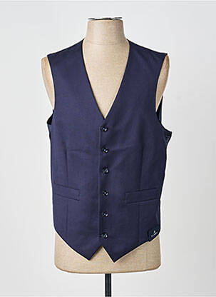 Gilet sans manche effet matière satinée bleu SCABAL homme