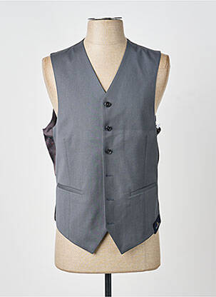 Gilet sans manche effet matière satinée marron SCABAL homme