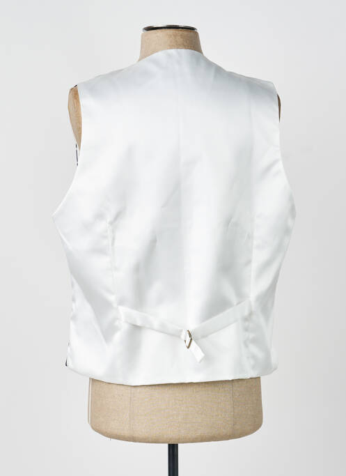 Gilet sans manche effet matière satinée bleu GREGE CREATION homme