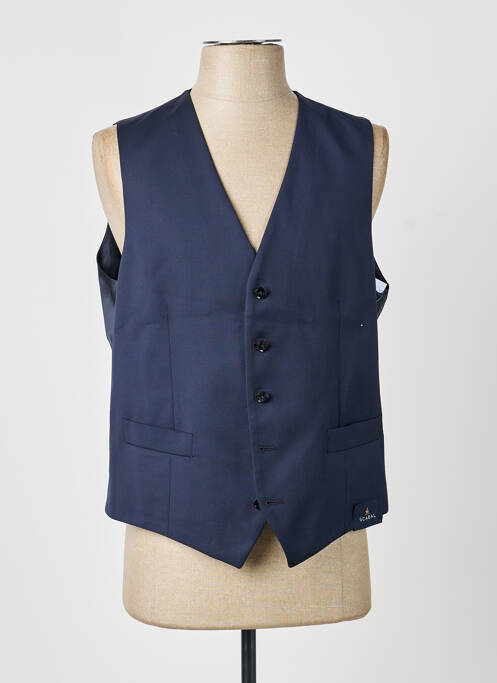 Gilet sans manche effet matière satinée bleu SCABAL homme