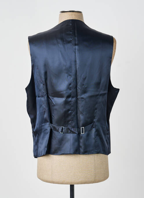 Gilet sans manche effet matière satinée bleu SCABAL homme