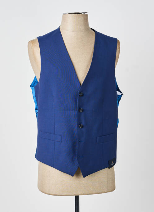 Gilet sans manche effet matière satinée bleu SCABAL homme