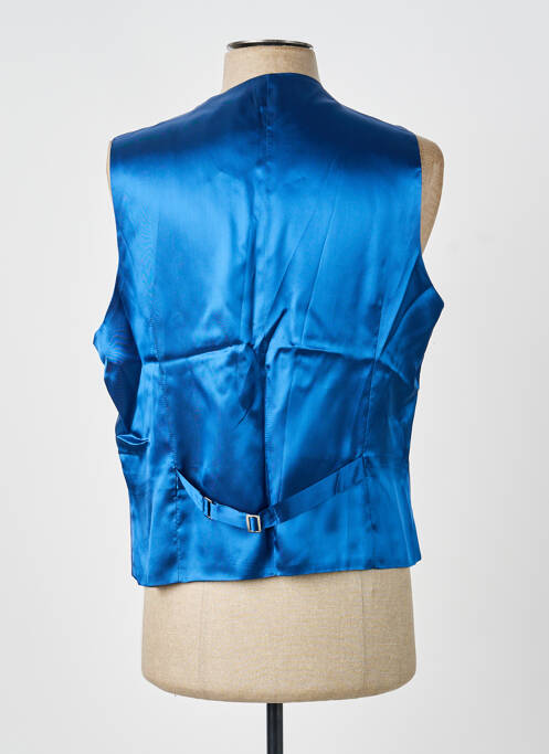Gilet sans manche effet matière satinée bleu SCABAL homme