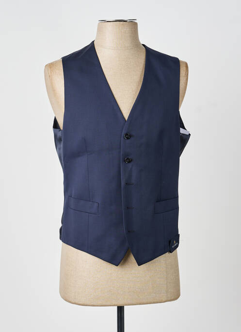Gilet sans manche effet matière satinée bleu SCABAL homme