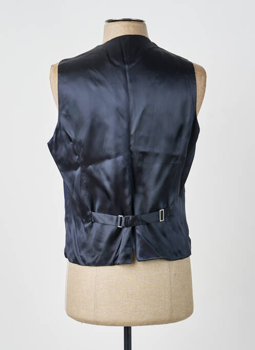 Gilet sans manche effet matière satinée bleu SCABAL homme