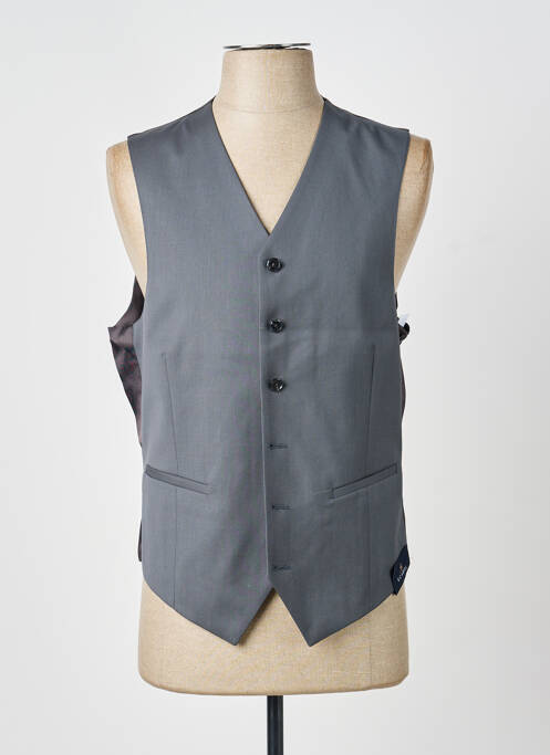 Gilet sans manche effet matière satinée marron SCABAL homme