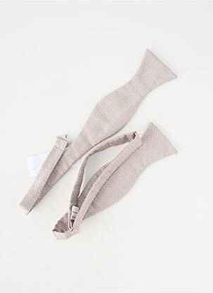 Noeud papillon tissage satiné beige GRÈGE homme