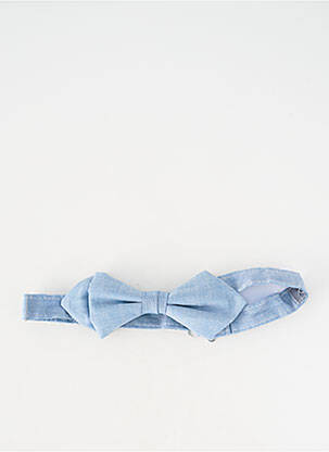 Noeud papillon tissage brut bleu GRÈGE homme