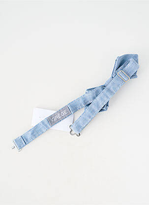 Noeud papillon maintien élastique bleu GRÈGE homme
