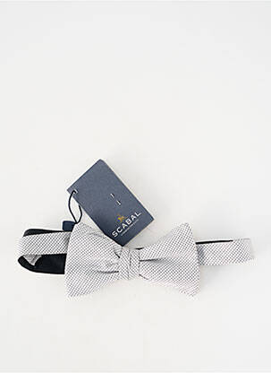 Noeud papillon effet matière satinée gris SCABAL homme