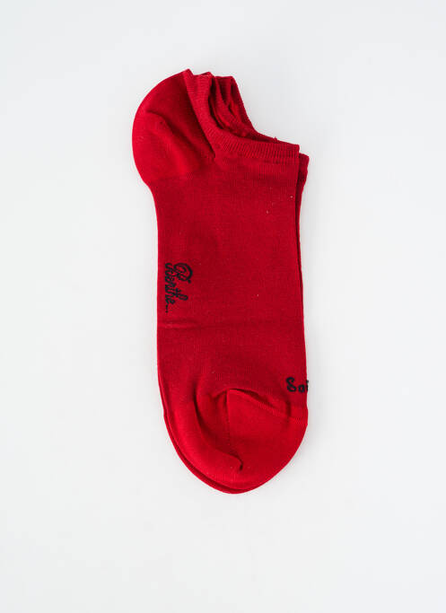 Chaussettes stretch rouge BERTHE AUX GRANDS PIEDS unisexe