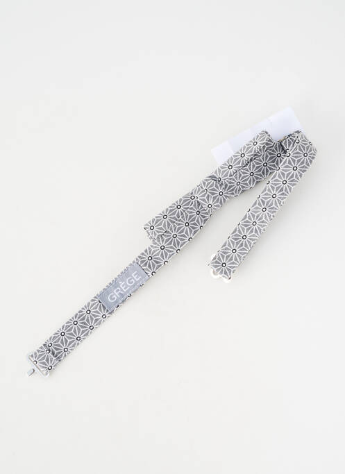 Noeud papillon maintien élastique gris GRÈGE homme