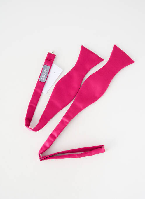 Noeud papillon tissage satiné rose GRÈGE homme