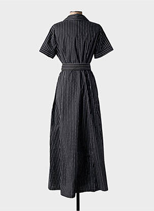 Robe longue manches courtes manches courtes noir SURKANA femme