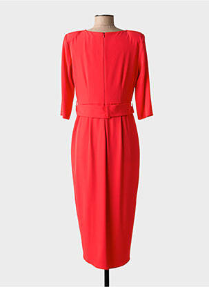 Robe mi-longue manches 3/4 manches 3/4 rouge BARILOCHE femme