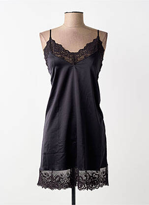 Nuisette/combinette effet matière satinée noir JANIRA femme