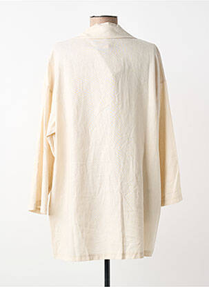 Veste casual col tailleur beige COULEURS DU TEMPS femme