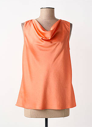 Top coupe cintrée sans manche orange BARILOCHE femme