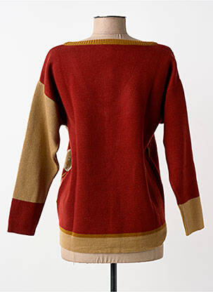 Pull coupe droite manches longues orange AGATHE & LOUISE femme