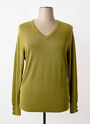 Pull coupe droite manches longues vert AGATHE & LOUISE femme