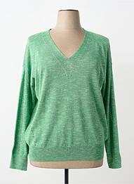 Pull col v manches longues vert DIANE LAURY femme