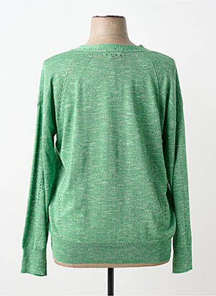 Pull coupe droite manches longues vert DIANE LAURY femme