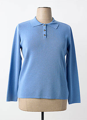 Pull coupe cintrée manches longues bleu TELMAIL femme