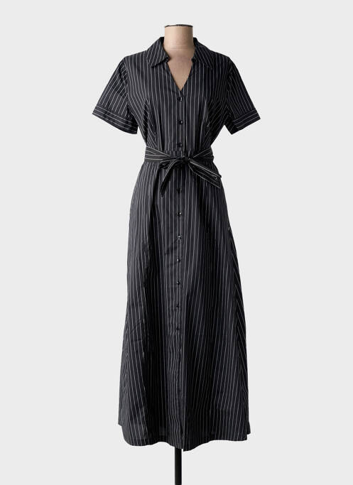 Robe longue manches courtes manches courtes noir SURKANA femme