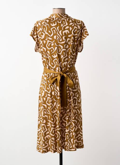 Robe mi-longue imprimé fantaisie manches courtes vert SURKANA femme