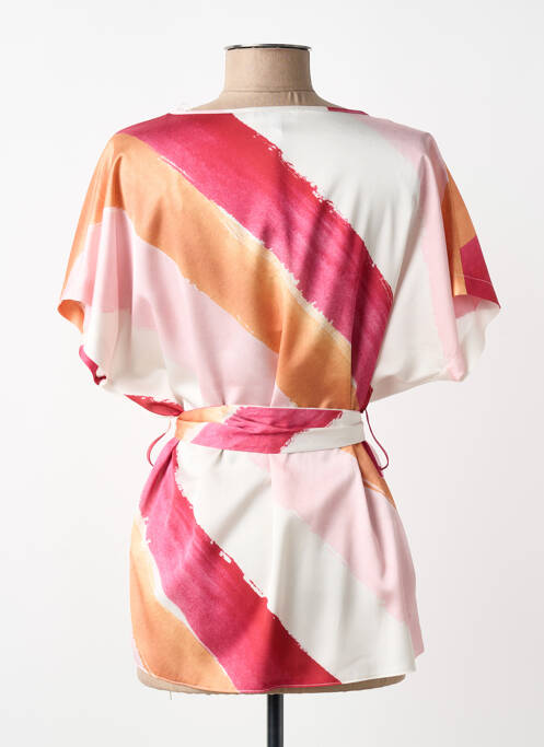 Top imprimé fantaisie manches courtes rose GREGORY PAT femme