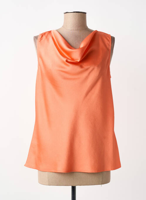 Top coupe cintrée sans manche orange BARILOCHE femme